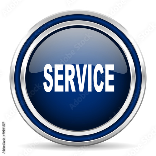 service blue glossy web icon