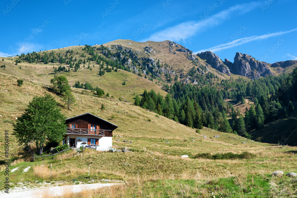 mountain landscape on Dolomites, Trentino, Italy