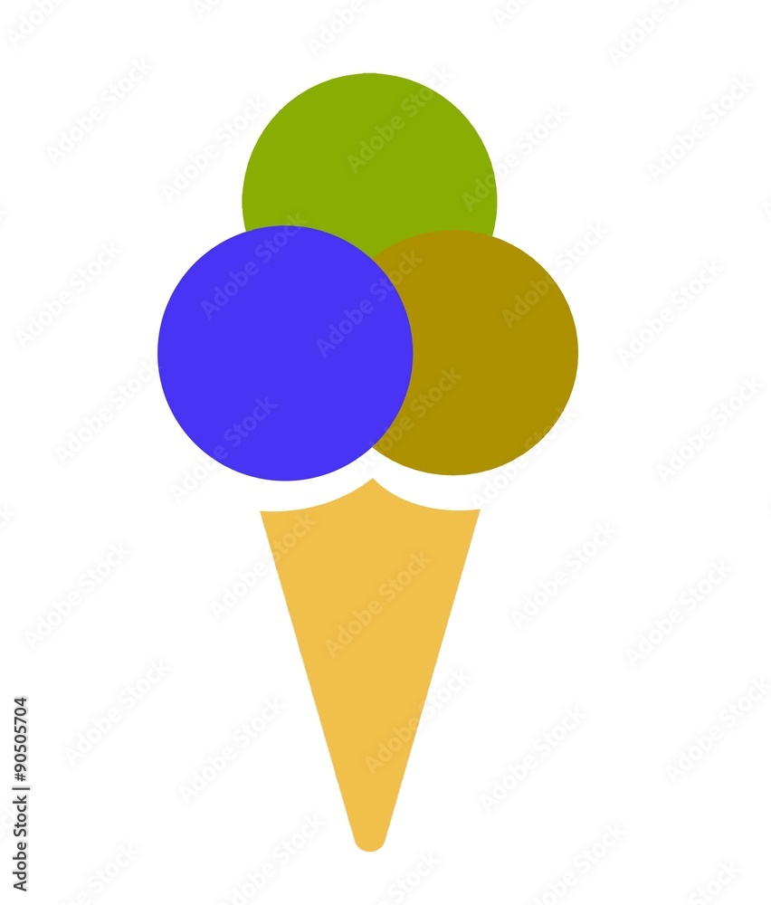 Cornet de glace Stock Illustration | Adobe Stock