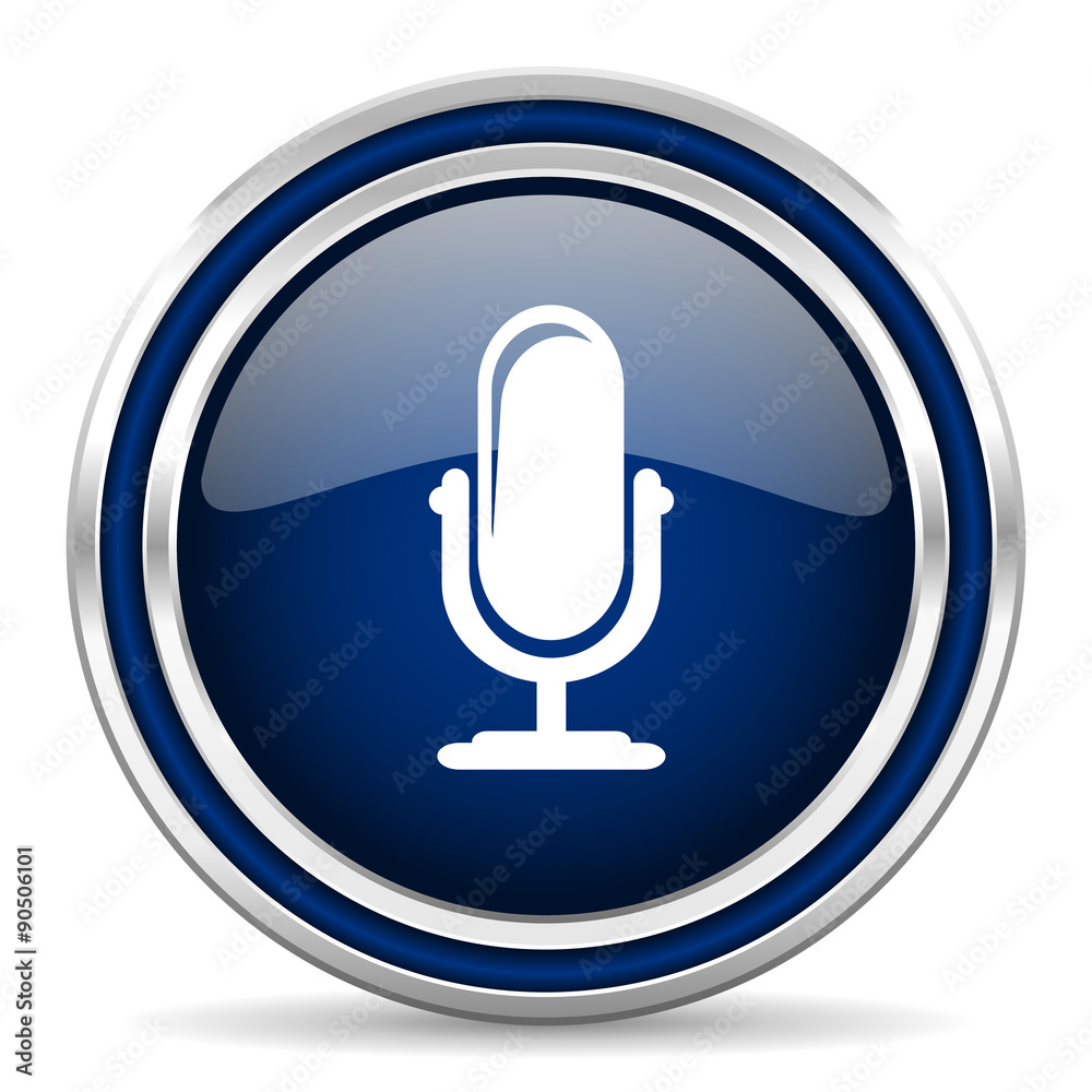 microphone blue glossy web icon microphone blue glossy web icon