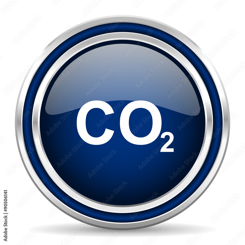 carbon dioxide blue glossy web icon carbon dioxide blue glossy web icon