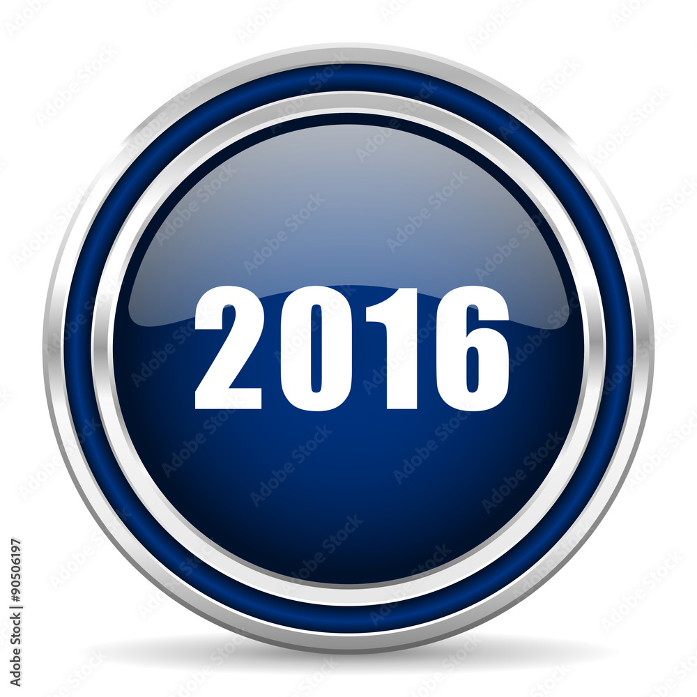 year 2016 blue glossy web icon year 2016 blue glossy web icon
