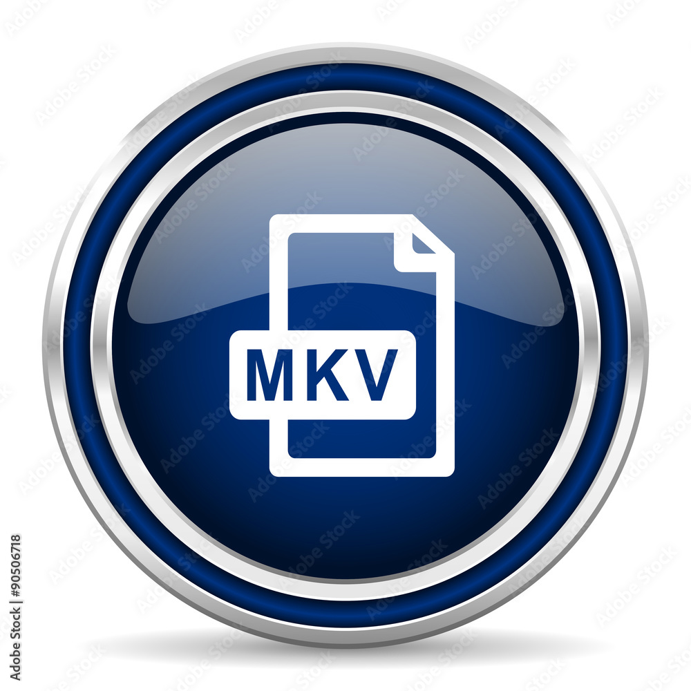 mkv file blue glossy web icon mkv file blue glossy web icon