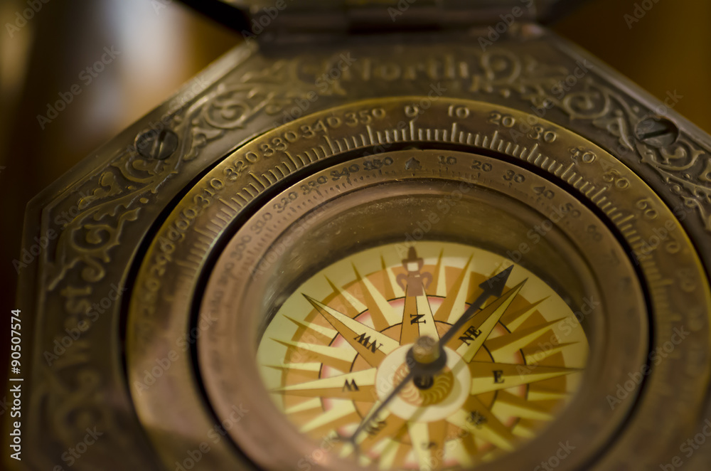 Old Compass Closeup