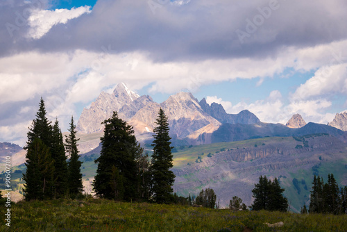 Our hike along death canyon shelf trail in the Grand Teton National Park in Wyoming © skiserge1