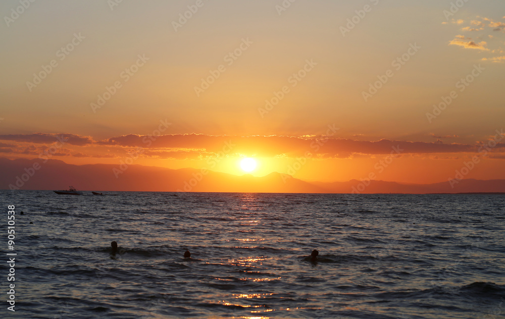 sunset at sea