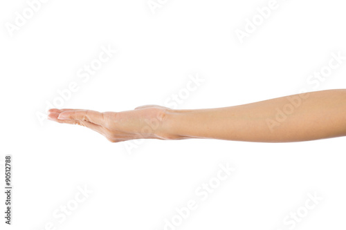 Woman hands on white background © patcharaporn1984