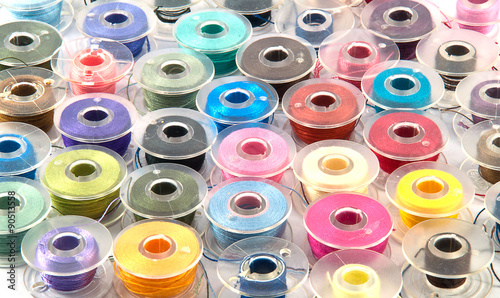Colorful bobbins for background use