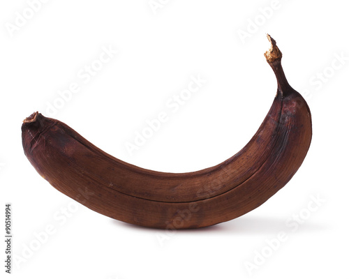 overripe banana, isolated on white banana