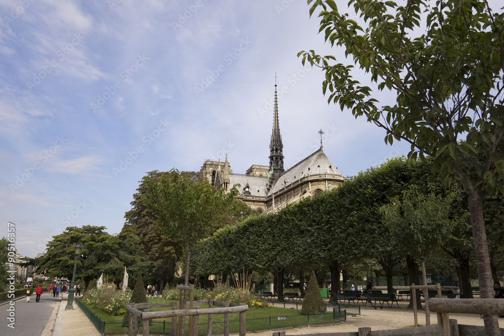 Notre Dame from the Garden