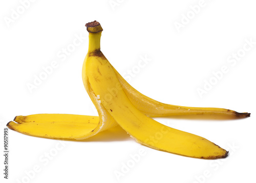 Bananas Skin isolated on white background 