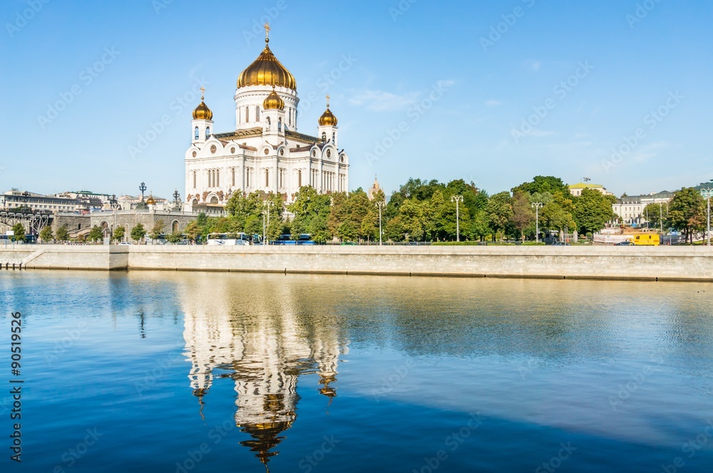 Majestic orthodox Cathedral of Christ the Saviour in Moscow