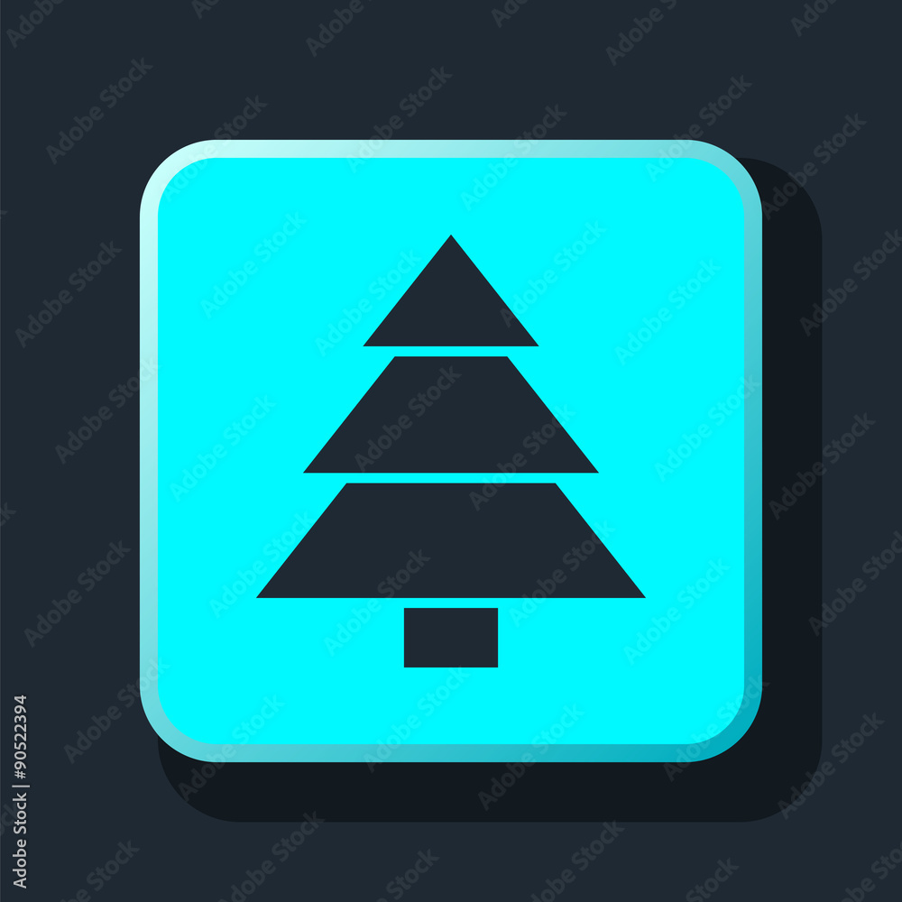 Fototapeta premium Christmas tree icon