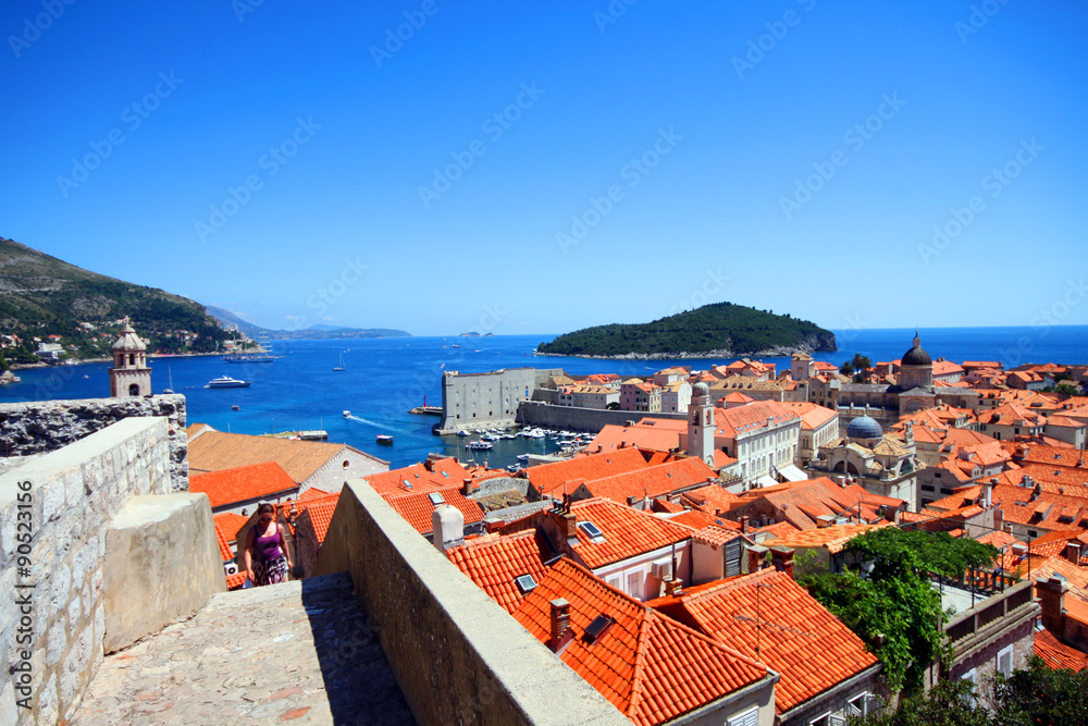spectacular view with Dubrovnik, Croatia