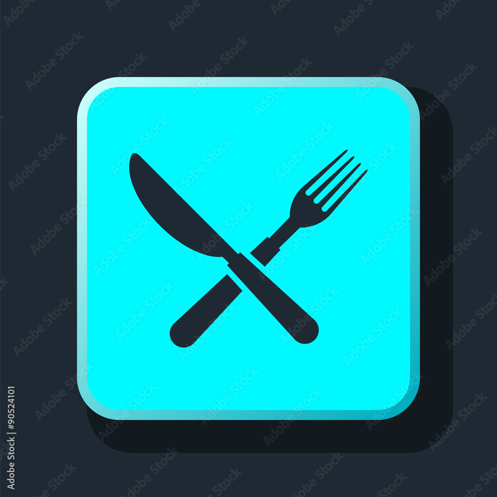 icon fork and knife sign icon fork and knife sign