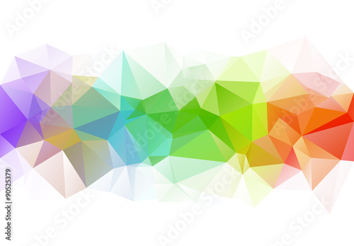 Colorful horizontal polygonal background. Vector version