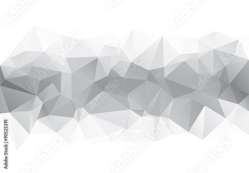 Gray horizontal line polygonal background. Vector version