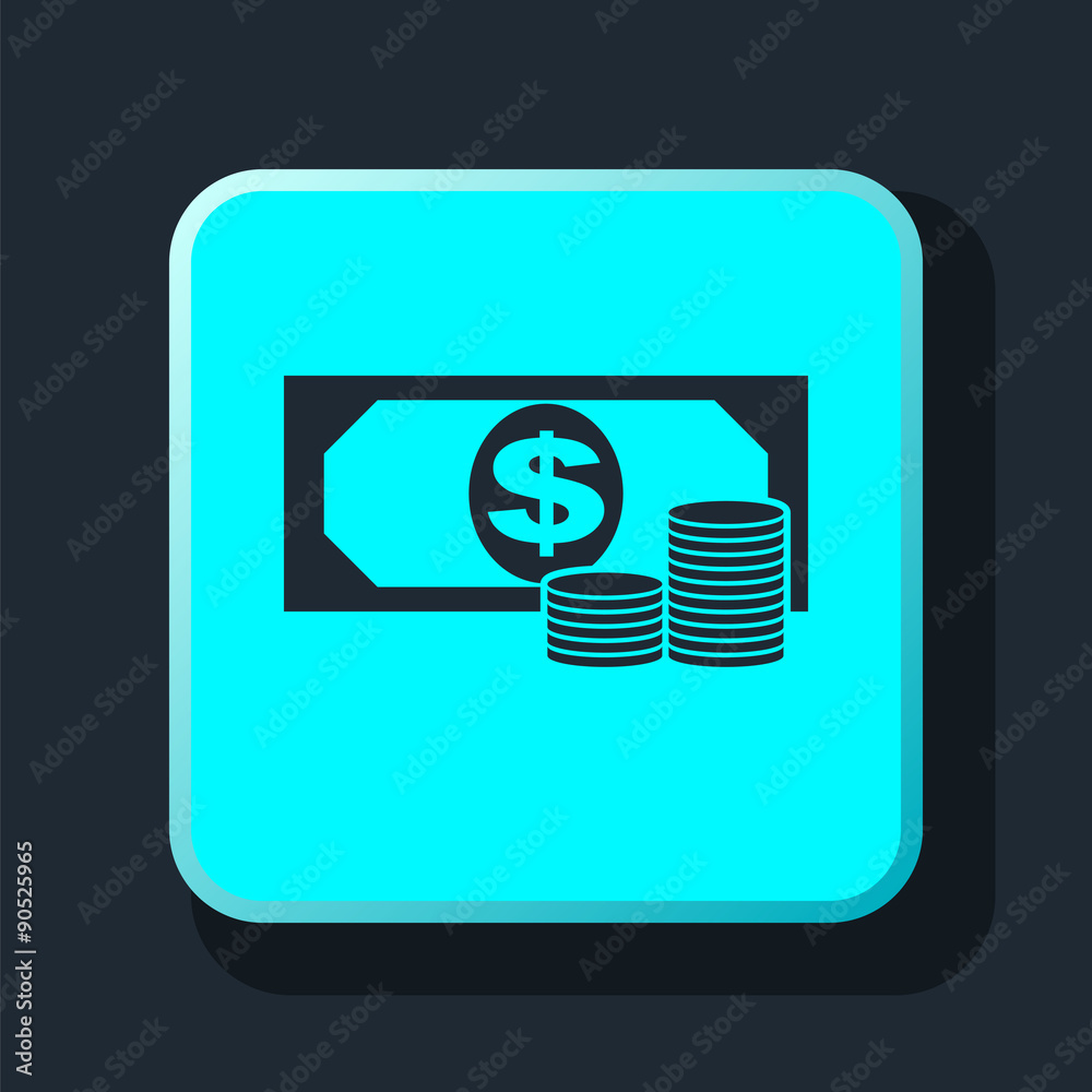 money  with coin icon