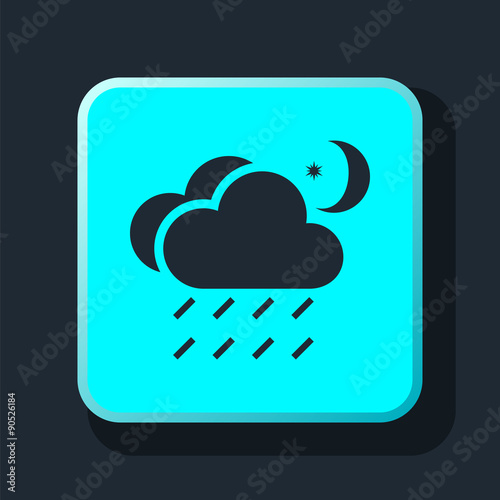 rain cloud moon meteo icon