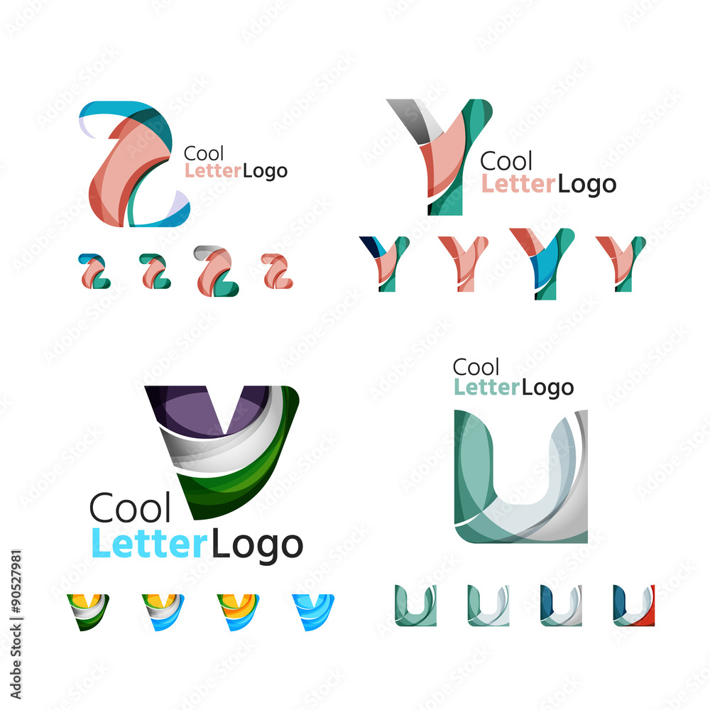Letter business emblem collection