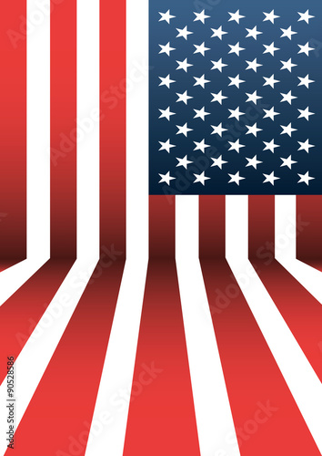 USA flag pattern background.