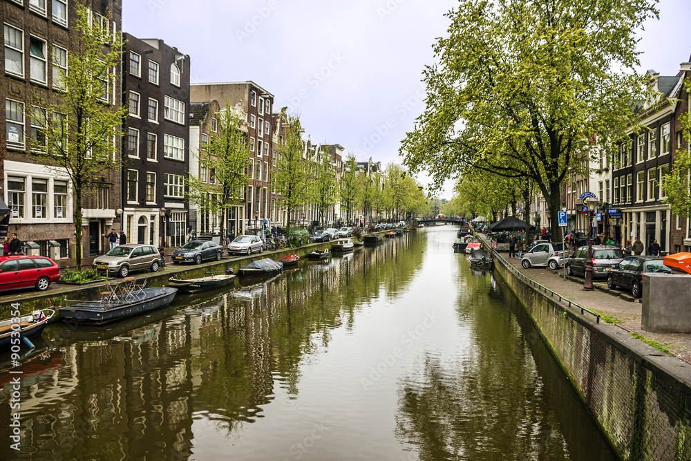 Amsterdam, Netherlands. Canal street houses