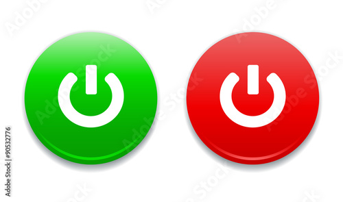 On & Off Round Icons