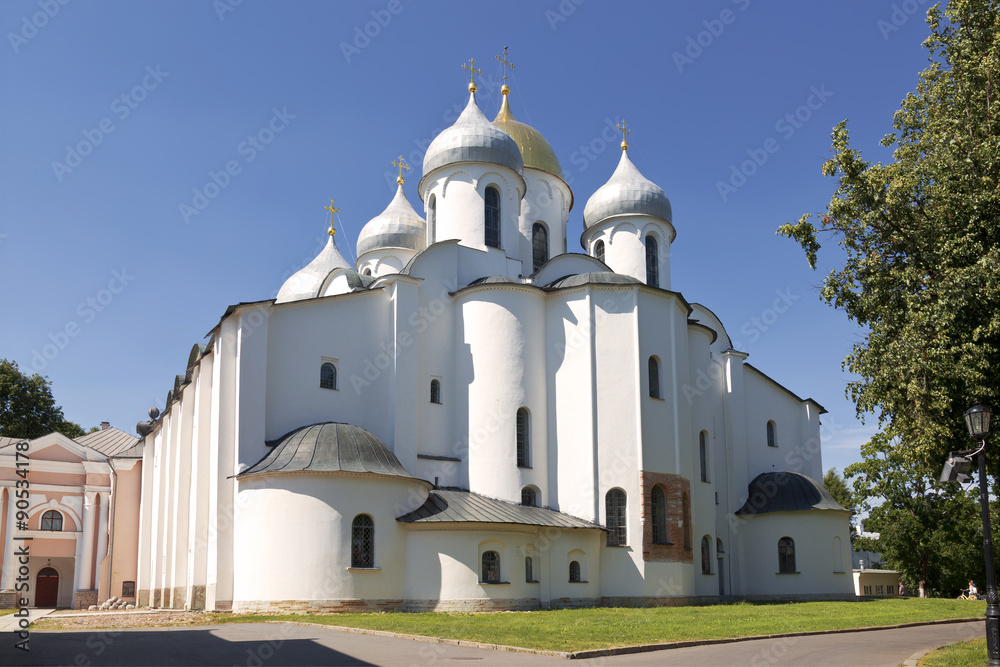 The cathedral of St. Sophia (the Holy Wisdom of God) in the Novgorod Kremlin, Russia
