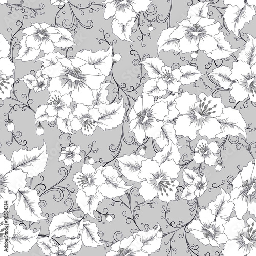 Wallpaper Mural flower pattern Torontodigital.ca