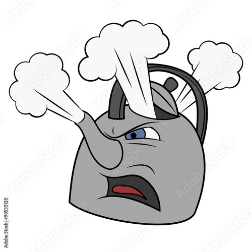 Angry tea kettle