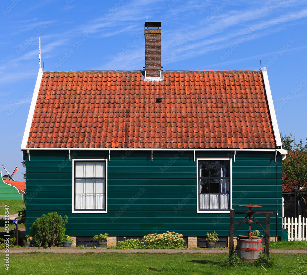 Typical Dutch house in Giethoorn.
