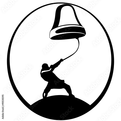 The man rings the bell