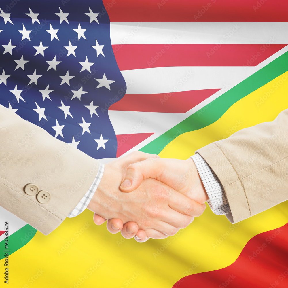 Businessmen handshake - United States and Congo-Brazzaville