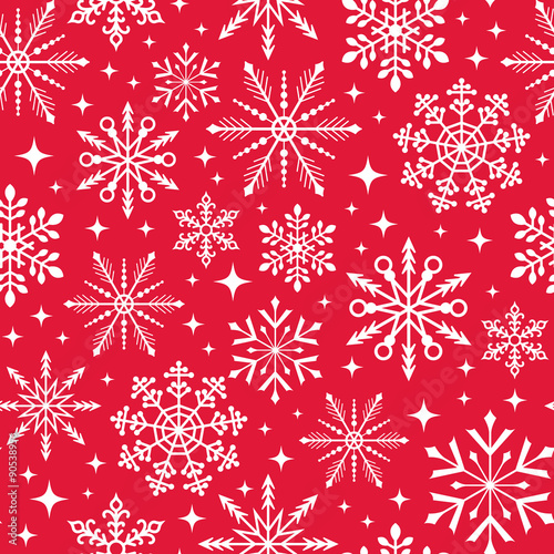seamless christmas snowflake ornament pattern