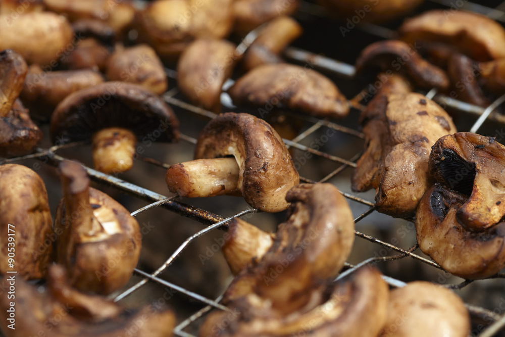  Grilled mushrooms prepared