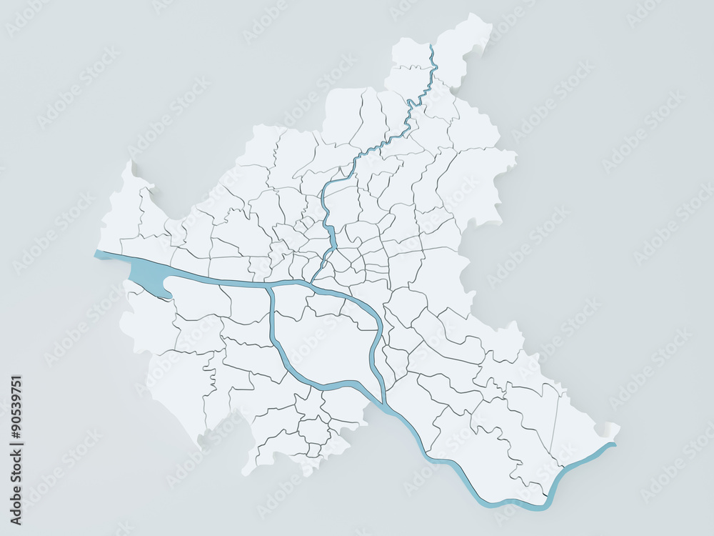 Naklejka premium Hamburg - Stadtteile - 60 Megapixel