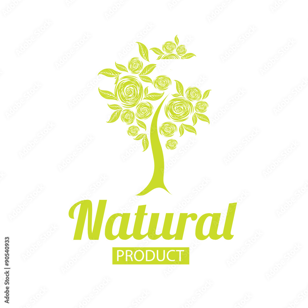 Obraz premium Vector design elements for organic natural logo