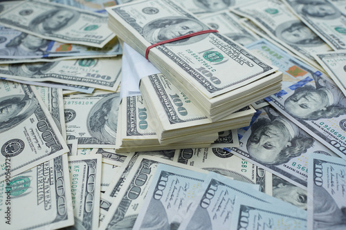 Wallpaper Mural background from banknotes of dollars Torontodigital.ca