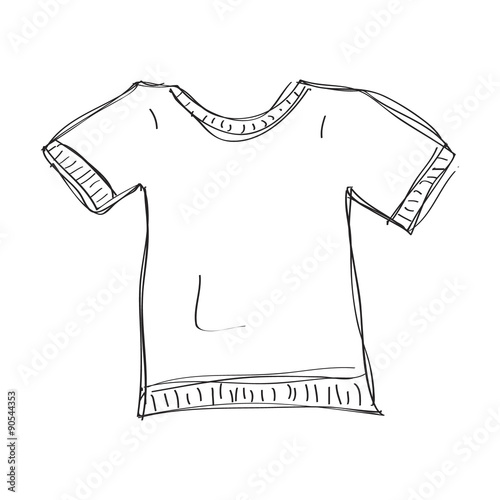 Simple doodle of a tshirt