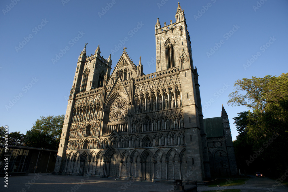 Nidaros Cathedral at sunset, Trondheim, Norway Nidaros Cathedral at sunset, Trondheim, Norway
