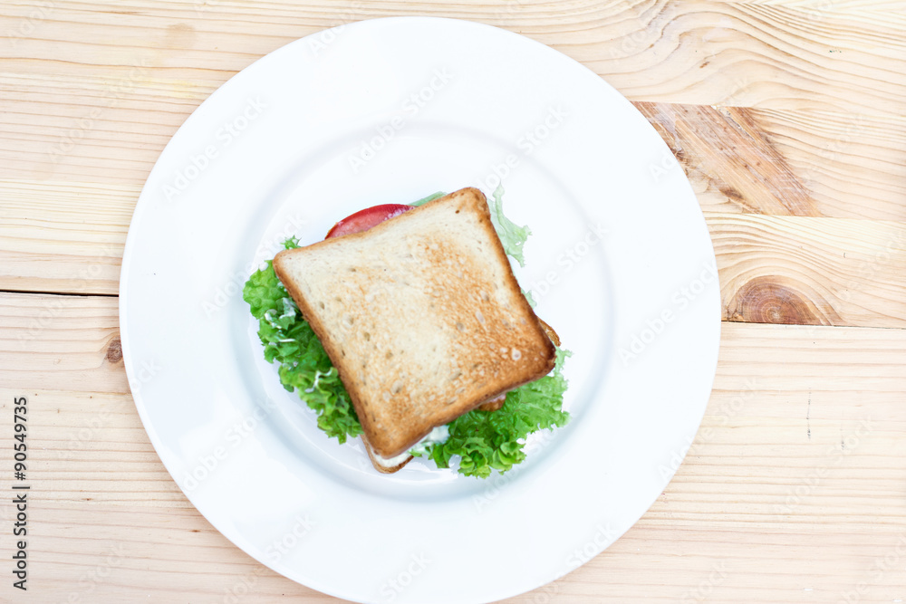 Sandwich on the table Sandwich on the table