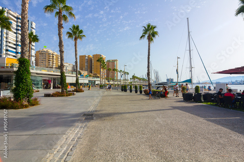 modern leisure area in the port of Malaga, Spain © james633