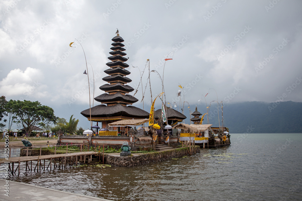 Pura Ulun Danu Bratan in the lake. Bali, Indonesia.