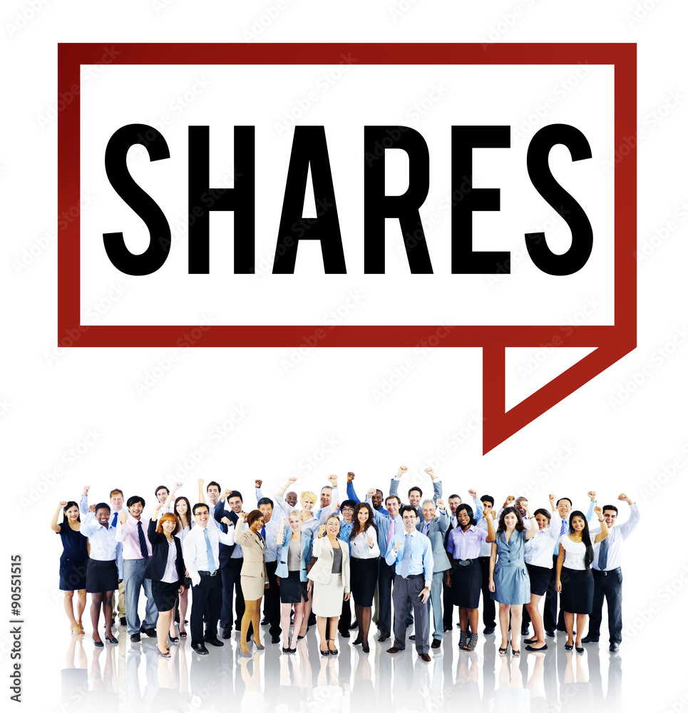 Shares Information Social Media Networking Concept Shares Information Social Media Networking Concept