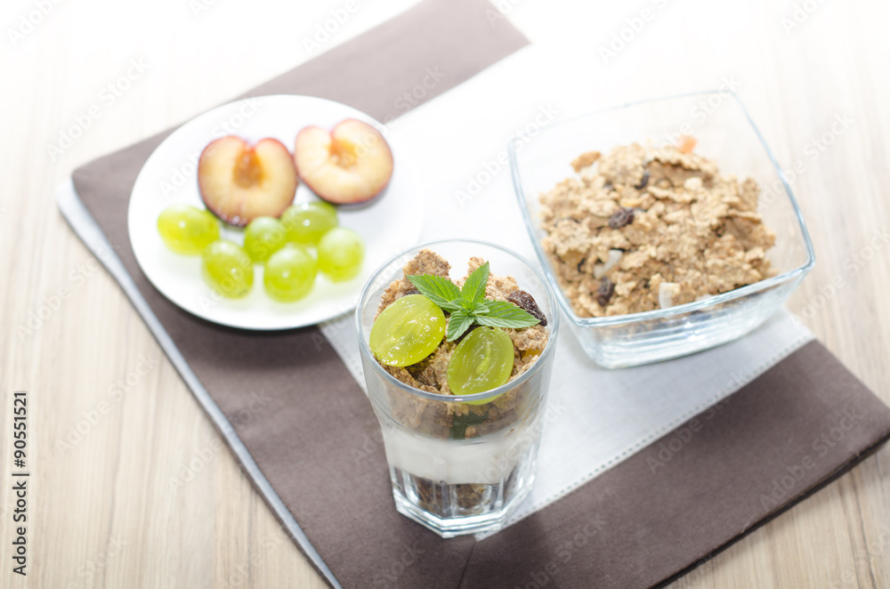 Cereals products on a table Cereals products on a table