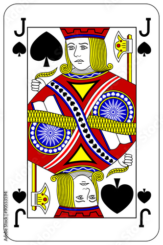 Poker playing card Jack spade