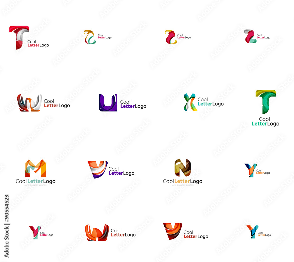 Set of universal company logo ideas, business icon collection Set of universal company logo ideas, business icon collection