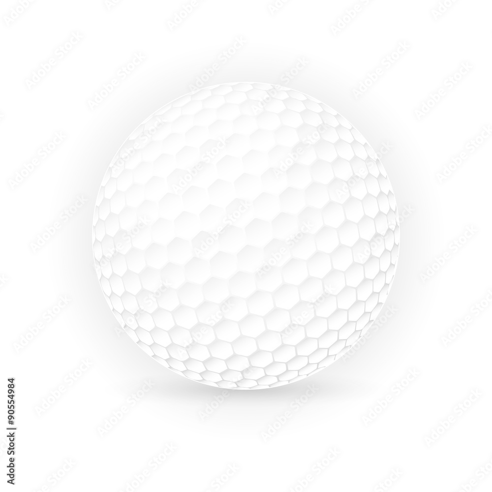 Golf ball isolated on white background, Vector illustration Golf ball isolated on white background, Vector illustration