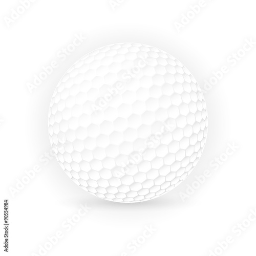 Golf ball isolated on white background, Vector illustration