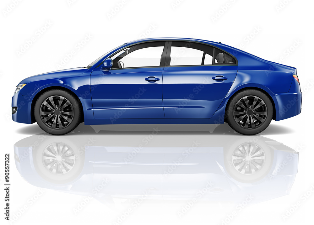 Naklejka premium Car Vehicle Transportation 3D Illustration Concept